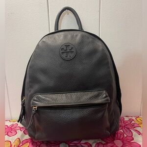 Tory Burch Black Leather Backpack with minor signs of use